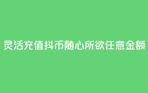 灵活充值抖币,随心所欲任意金额 第1张 灵活充值抖币,随心所欲任意金额 第1张