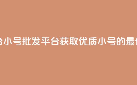 QQ小号批发平台 - QQ小号批发平台:获取优质小号的最佳选择~ 第1张 QQ小号批发平台 - QQ小号批发平台:获取优质小号的最佳选择~ 第1张