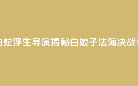 专访《白蛇:浮生》导演:揭秘白娘子法海决战“名场面” 第1张 专访《白蛇:浮生》导演:揭秘白娘子法海决战“名场面” 第1张