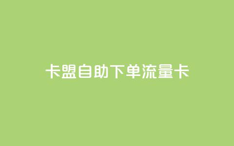 卡盟自助下单流量卡 - qq空间快速秒赞全网最低  第1张