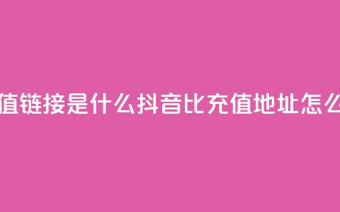 抖音1比1充值链接是什么 - 抖音1比1充值地址怎么找~ 第1张 抖音1比1充值链接是什么 - 抖音1比1充值地址怎么找~ 第1张