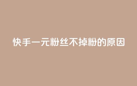 快手一元1w粉丝不掉粉的原因,qqsvip怎么刷永久 - 拼多多助力刷人软件新人 拼多多拼刀软件  第1张