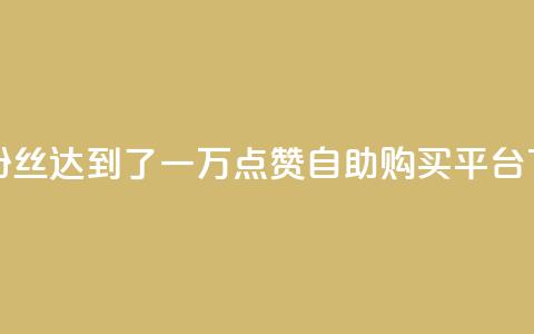 快手粉丝达到了一万 - 点赞自助购买平台  第1张