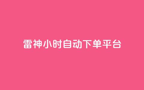 雷神24小时自动下单平台,dy业务下单闪电云商城 - 抖音业务下单24小时评论 抖音点赞业务24小时平台  第1张