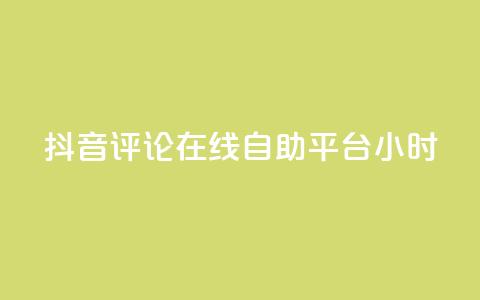 抖音评论在线自助平台24小时,抖音点赞充值秒到账10个 - ks自助下单便宜 24小时高价回收抖音号  第1张