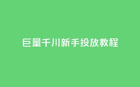 巨量千川新手投放教程,qq空间多少访客算正常 - qq秒赞云端 qq点赞下单  第1张