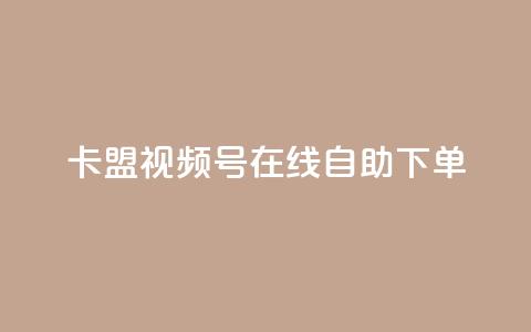 卡盟视频号在线自助下单 - 卡盟视频号在线下单，简单方便，让你实现视频推广新突破!  第1张