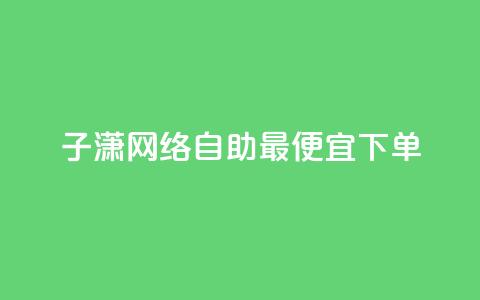 子潇网络自助最便宜下单 - 子潇网络自助下单，价格最低	，轻松高效！。  第1张