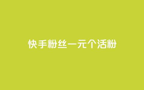 快手粉丝一元1000个活粉 - 获取1000个快手活粉只需1元! 第1张 快手粉丝一元1000个活粉 - 获取1000个快手活粉只需1元! 第1张