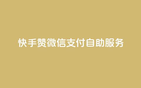 快手赞微信支付自助服务 第1张 快手赞微信支付自助服务 第1张