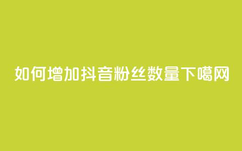 如何增加抖音粉丝数量  第1张