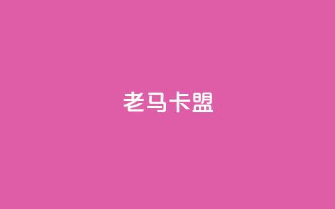 老马卡盟 - 升级版的卡盟——老马卡盟!  第1张
