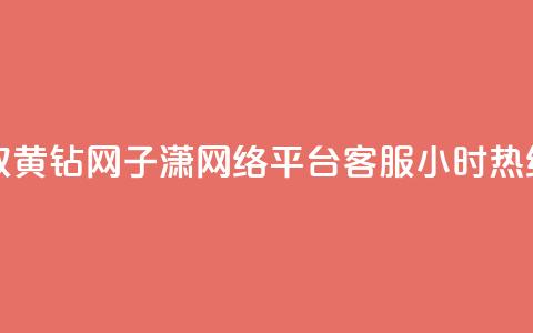 免费领取qq黄钻网 - 子潇网络平台客服24小时热线  第1张