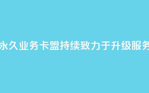 永久QQ业务卡盟，持续致力于升级服务  第1张