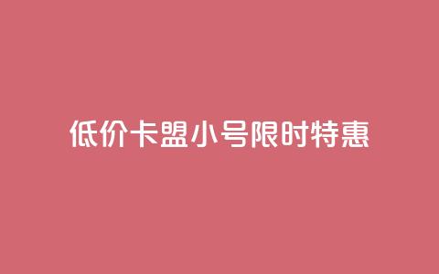 低价卡盟QQ小号限时特惠  第1张