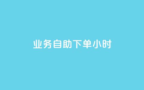 业务自助下单24小时 第1张 业务自助下单24小时 第1张