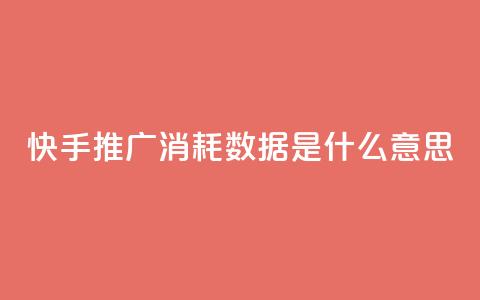 快手推广消耗数据是什么意思,抖音快手评论软件平台 - 抖音播放量购买超低价 qq低价刷免费访客  第1张