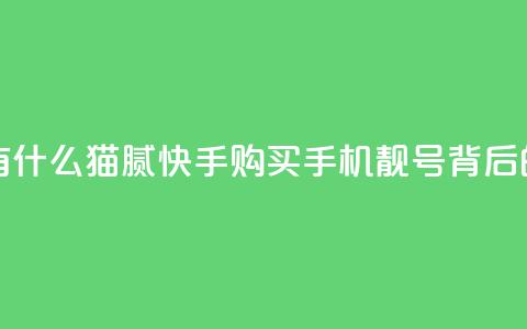 快手买的手机靓号有什么猫腻 - 快手购买手机靓号背后的潜规则揭秘~  第1张