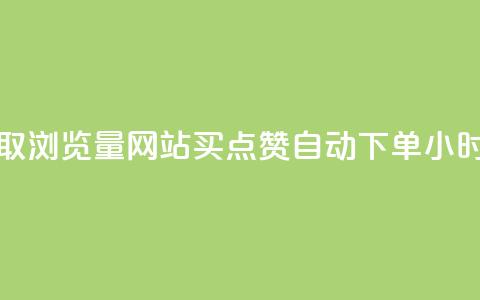 免费领取浏览量网站 - 买点赞 自动下单 24小时  第1张
