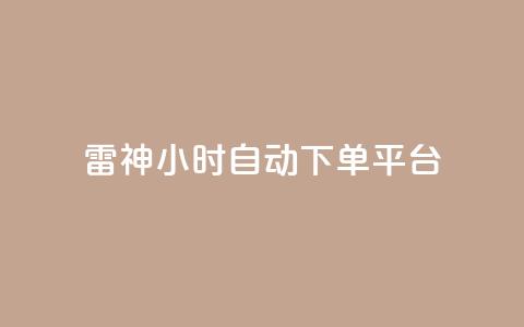雷神24小时自动下单平台,qq空间访客量增加器 - 卡盟刷网课低价 qq业务卡盟网站最低价  第1张