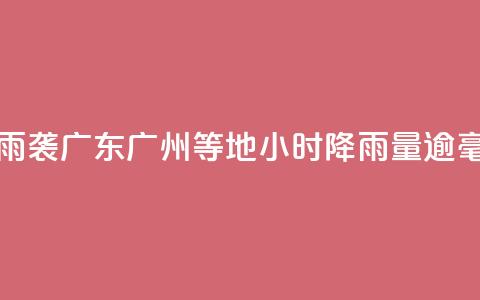 雷雨袭广东 广州等地3小时降雨量逾50毫米  第1张