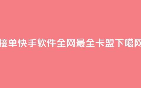 KS接单快手软件 - 全网最全卡盟  第1张