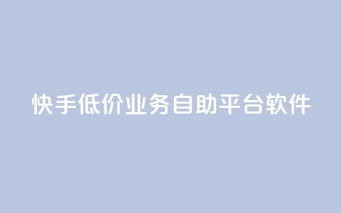 快手低价业务自助平台软件 - qq主页点赞怎么能上十万  第1张