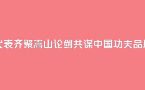 八省代表齐聚嵩山“论剑	” 共谋“中国功夫”品牌建设  第1张
