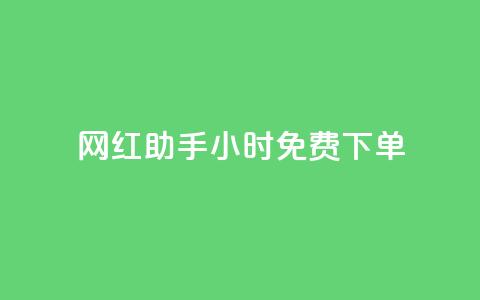 网红助手24小时免费下单 - 玩酷网络自助下单  第1张