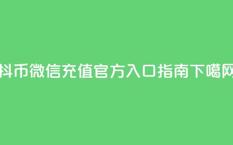 抖币微信充值官方入口指南  第1张