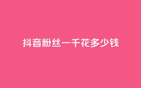 抖音粉丝一千花多少钱,卡密拿货渠道 - 业务下单平台超低价 全民K歌1元1000自助下单软件  第1张