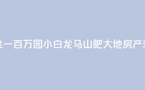 快手粉丝一百万0.01园小白龙马山肥大地房产装修网站,qq号自助下单平台 - 抖音业务下单24小时子子铺子 网红助手点赞  第1张