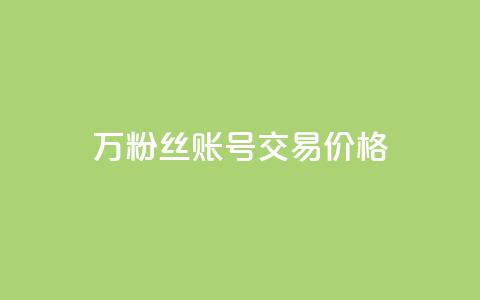 30万粉丝账号交易价格 - 30万粉丝账号交易价格揭秘：惊人价值引爆市场！~  第1张