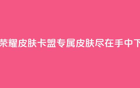 王者荣耀皮肤卡盟 专属皮肤尽在手中 第1张 王者荣耀皮肤卡盟 专属皮肤尽在手中 第1张