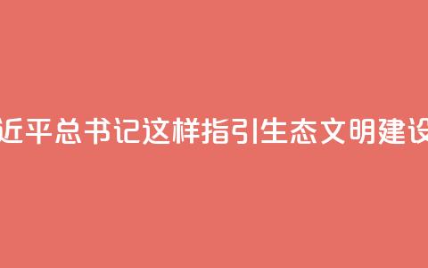 金句｜习近平总书记这样指引生态文明建设  第1张