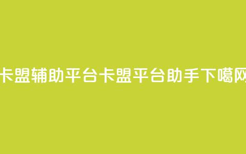 卡盟辅助平台(卡盟平台助手) 第1张 卡盟辅助平台(卡盟平台助手) 第1张