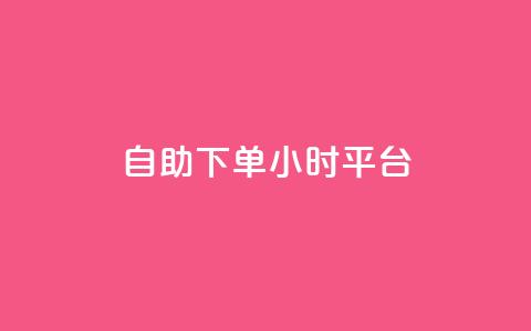 自助下单24小时平台 - 全天候自助下单平台让您随时畅享服务~  第1张