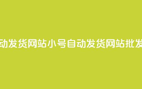 dy小号批发自动发货网站(DY小号自动发货网站批发优惠)  第1张
