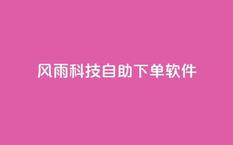风雨科技自助下单软件,qq超级会员卡盟平台 - 点卡卡盟平台 风雨科技24小时自助下单  第1张