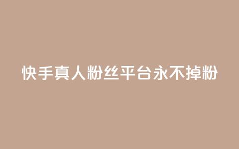 快手真人粉丝平台 永不掉粉 - 快手永不流失真实粉丝服务平台!  第1张