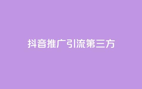 抖音推广引流第三方 - 抖音推广引流	，掌握第三方技巧，提升营销效果~  第1张