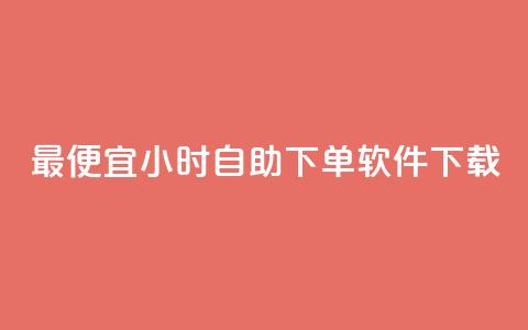 最便宜24小时自助下单软件下载 - 最实惠的24小时自助下单软件立即下载。  第1张