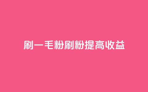ks刷一毛1000粉(KS刷粉1000，提高收益)  第1张