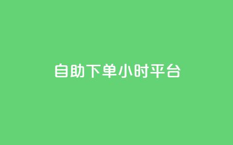 自助下单24小时平台 - 全天候在线自助下单服务!  第1张