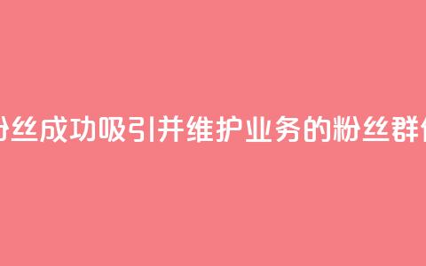 dy业务粉丝 - dy业务粉丝：成功吸引并维护dy业务的粉丝群体的方法!  第1张
