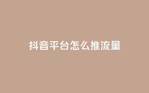 抖音平台怎么推流量 - 抖音平台推广技巧：从零开始提升流量的关键步骤!  第1张