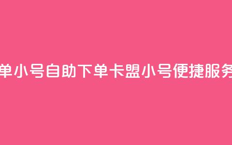卡盟自助下单dy小号 - 自助下单卡盟DY小号便捷服务解析! 第1张 卡盟自助下单dy小号 - 自助下单卡盟DY小号便捷服务解析! 第1张