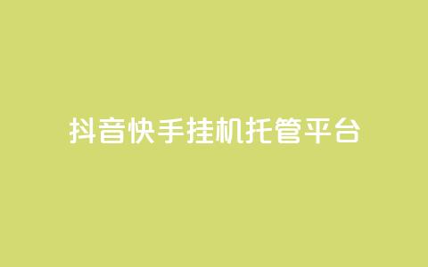 抖音快手挂机托管平台,24小时自助下单秒到 - 刷qq空间访客量1000 qq空间说说浏览量网站  第1张