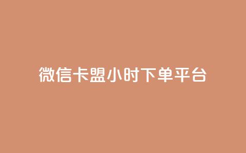 微信卡盟24小时下单平台 - 抖音100充值入口  第1张