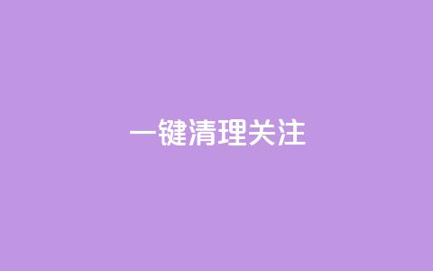 ks一键清理关注,抖音推广24小时自助平台 - 快手务业网站平台24小时 qq下单业务平台空间  第1张